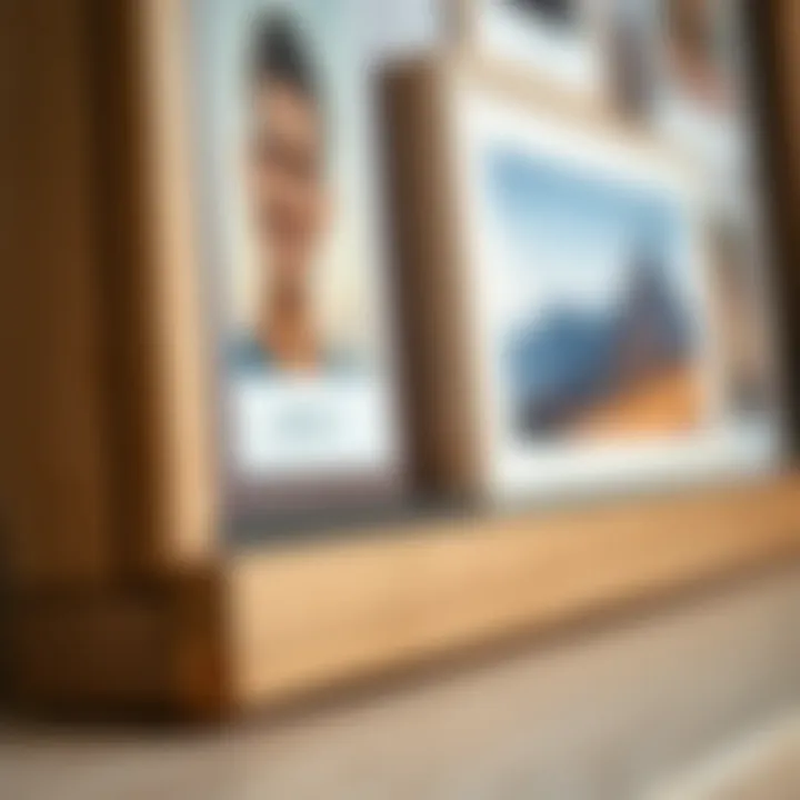 Quality Materials that Enhance Aesthetic Appeal Close-up of the materials used in a 4x6 collage frame, highlighting quality and texture.