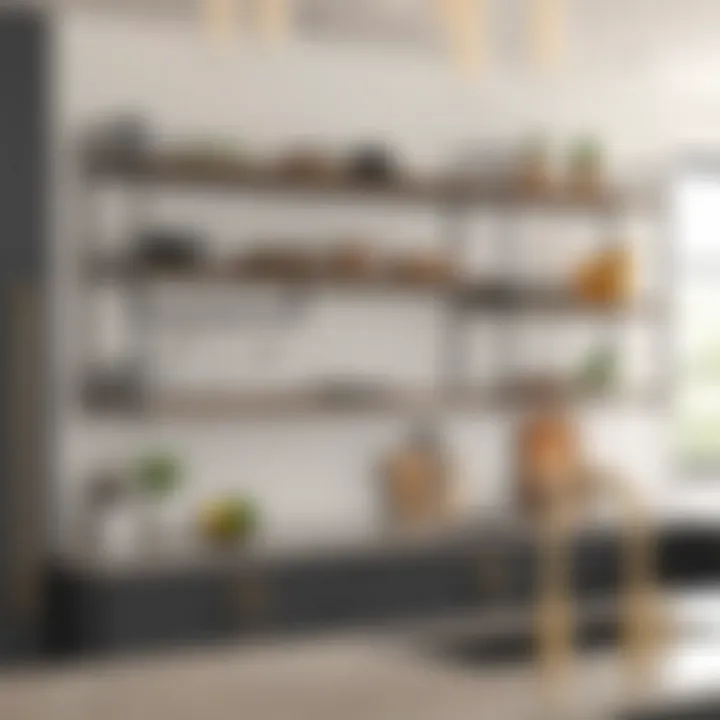 Magnificent Exploring Floating Metal Shelves for Kitchen Spaces