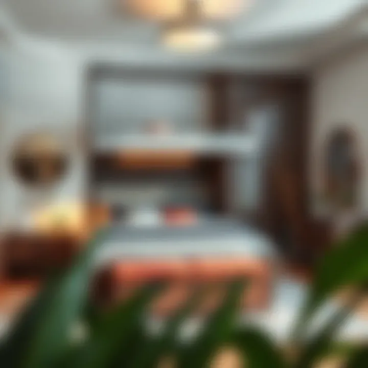 Functionality Meets Style in Bedroom Design Stylish bedroom featuring high beds with functional storage