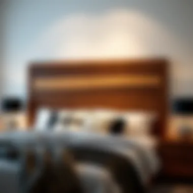 Stylish wooden headboard with modern design