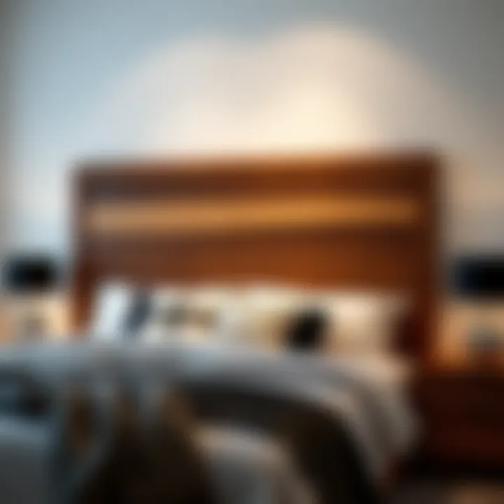 Stylish wooden headboard with modern design