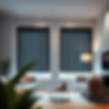 Demonstration of light control with blackout blinds