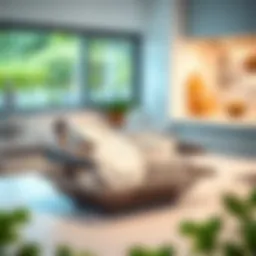 A sleek collapsible dish drainer in a modern kitchen