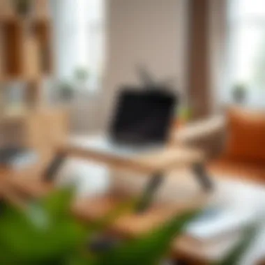 Laptop Tray in Home Office Setup Laptop tray in use at a home office setup