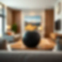 Elegant reusable ball cup showcased in a modern living room setting