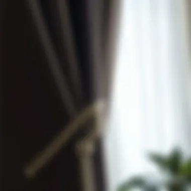 Close-up of blackout curtain maintenance tools and tips for longevity