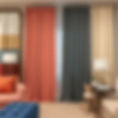 Variety of Color Options for Stylish Blackout Curtains Variety of color options for stylish blackout curtains displayed in a showroom