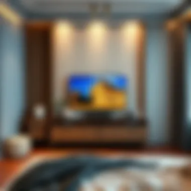 Stylish entertainment unit blending with bedroom decor