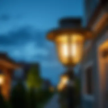 The Efficiency of LED Technology in Outdoor Lighting Close-up view of an energy-efficient LED pole lamp