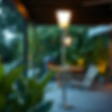 Enhancing Outdoor Spaces: The Aesthetics of LED Pole Lamps Stylish LED pole lamp enhancing outdoor ambiance in a patio