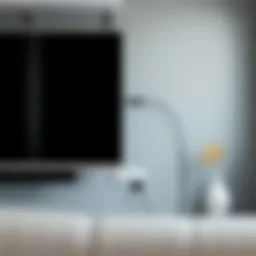 Sleek cord cover blending with wall color