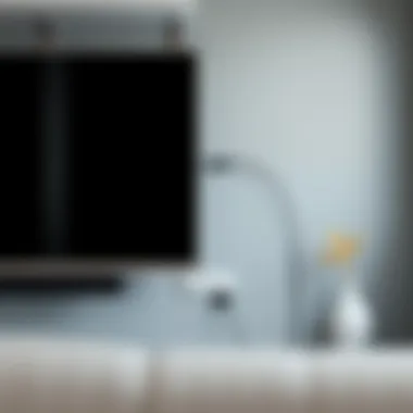 Sleek cord cover blending with wall color