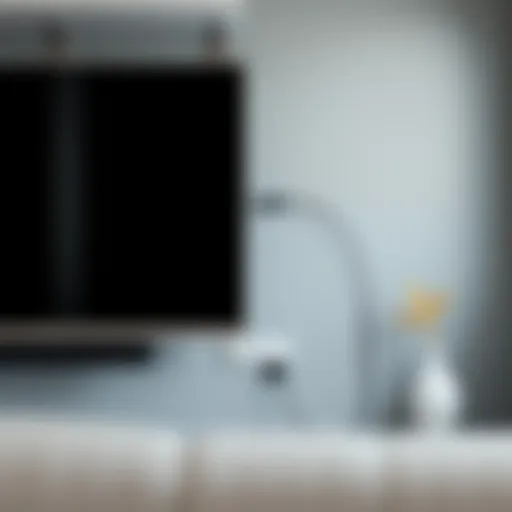 Sleek cord cover blending with wall color