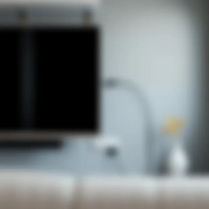 Sleek cord cover blending with wall color