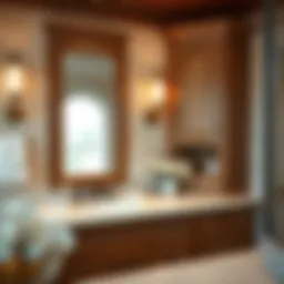 Elegant custom medicine cabinet with intricate woodwork