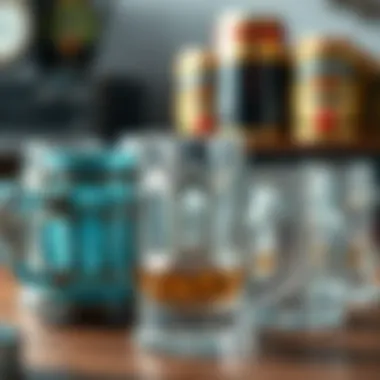 A collection of double handle beer mugs in various styles and materials.