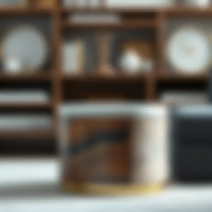 Contemporary end table showcasing unique materials and textures