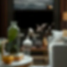 Stylish end table arrangement with decorative accents