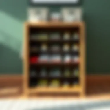 Compact shoe rack optimized for small spaces with tennis shoes