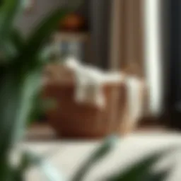 Elegant wicker basket showcasing modern design