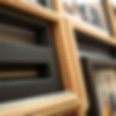 Material Choices for Framing Close-up of a 17x11 poster frame material options