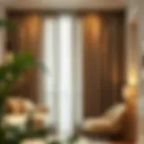 Elegant drapery showcasing the texture and pattern of 72-inch long curtains