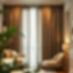 Elegant drapery showcasing the texture and pattern of 72-inch long curtains