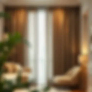 Sophisticated Drapery Styles Elegant drapery showcasing the texture and pattern of 72-inch long curtains