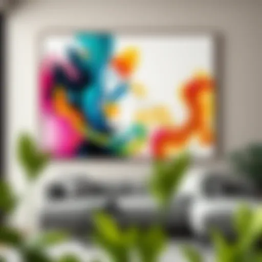 Colorful abstract wall art poster