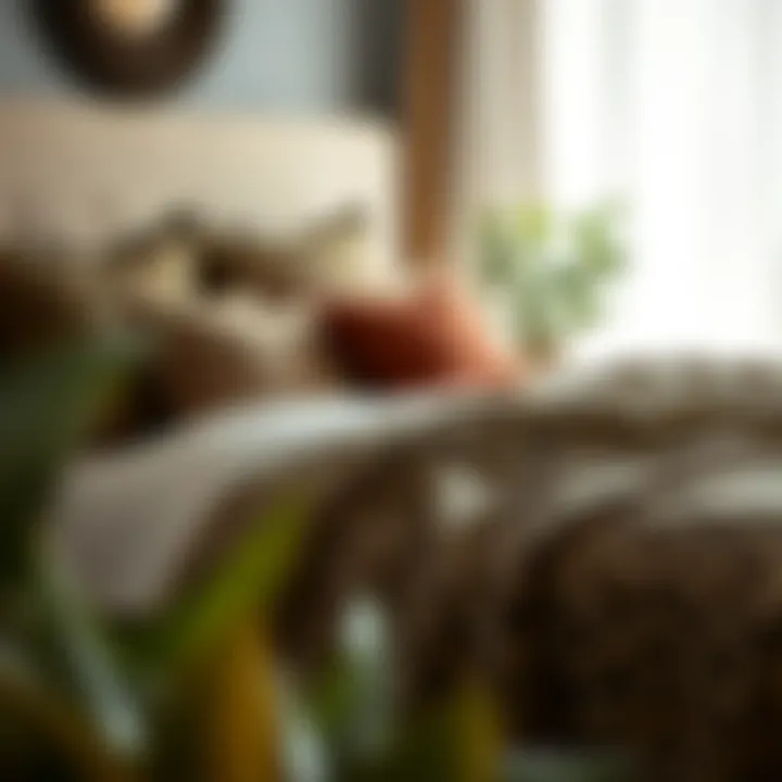 Cozy king bed with cheetah print comforter