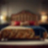 Luxurious king bed adorned with a leopard print comforter