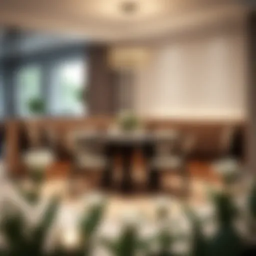 Modern bench banquette seating arrangement in a stylish dining area