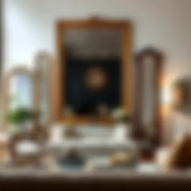 Diverse Styles and Materials of Large Mirrors A variety of large mirrors showcasing different styles and materials