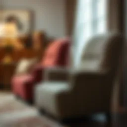 Luxurious fabric options for chair and a half seat covers