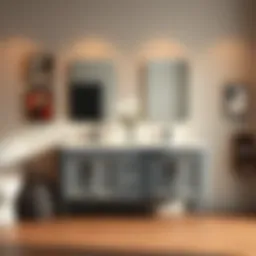 Elegant double vanity cabinet showcasing modern design