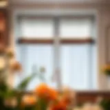 Elegant two-piece kitchen curtains in a modern kitchen setting