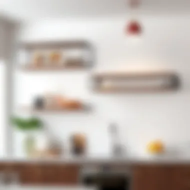 Notable Exploring Floating Metal Shelves for Kitchen Spaces