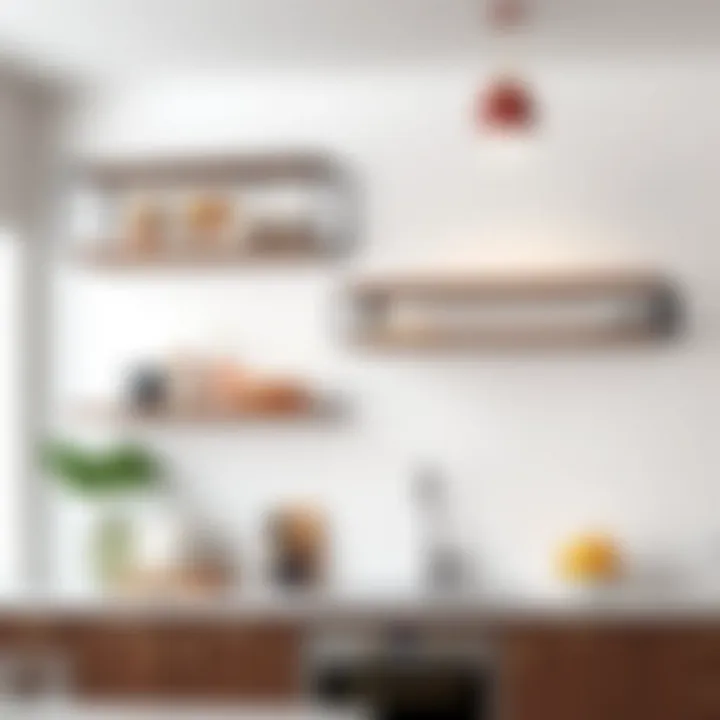 Notable Exploring Floating Metal Shelves for Kitchen Spaces