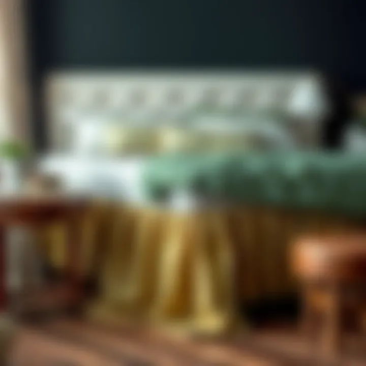 Sustainable Materials for Green Bedskirt Crafting Sustainable materials used in crafting a green queen bedskirt