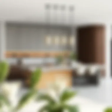 Textured Island Design Showcase Stylish large island with varied materials and textures