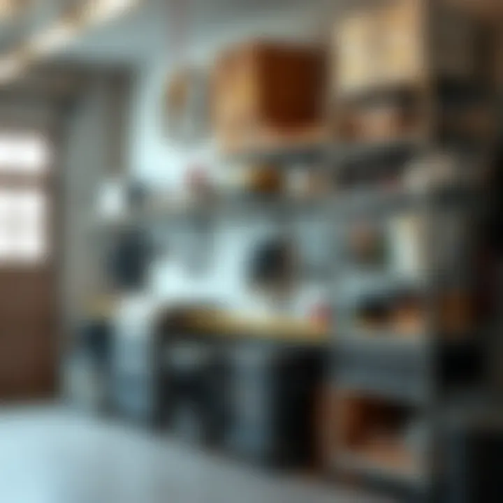 Installations of garage shelving systems