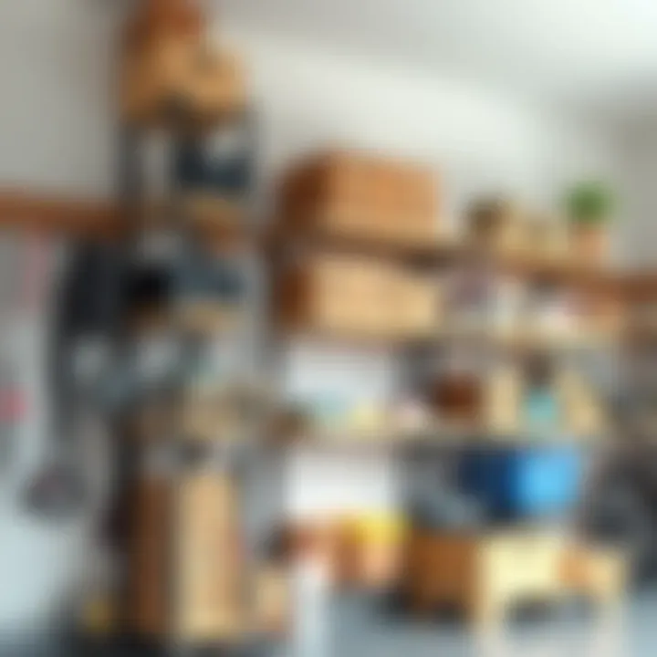 Wooden shelving solutions for garage storage