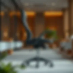 A sleek modern task chair without wheels featuring ergonomic design