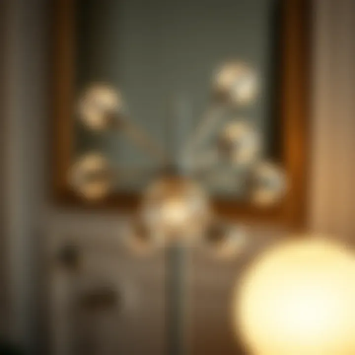 Design Innovation: Close-up of Multi Head Table Lamp Close-up of a sleek multi head table lamp showcasing its design details