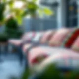 Luxurious outdoor chair cushions in vibrant colors