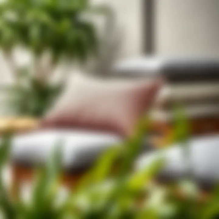 A variety of outdoor chair cushions showcasing different materials