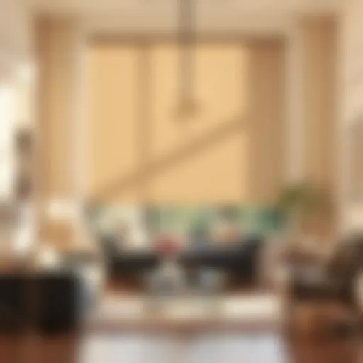 Elegant interior showcasing PVC roller shades in natural light