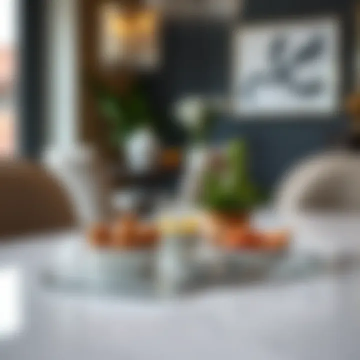 Minimalist Glass Snack Tray on Chic Dining Table Minimalist glass snack tray enhancing a chic dining table
