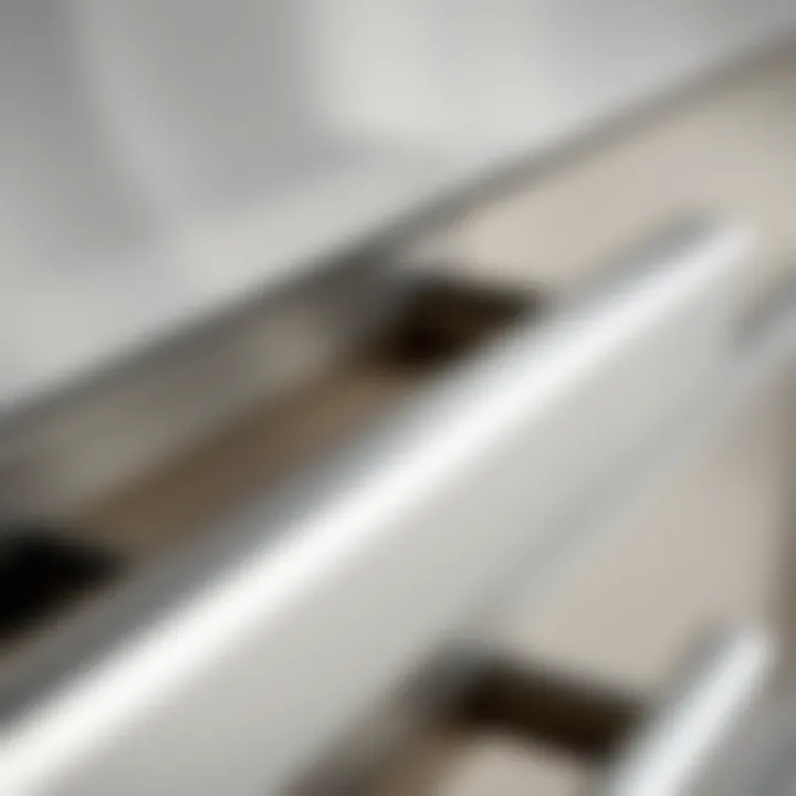 Close-up of durable stainless steel texture and finish
