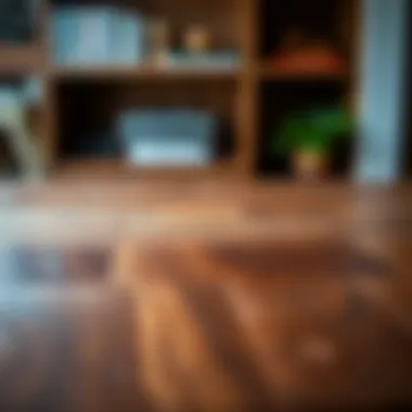 Detailing the Unique Texture of Walnut Butcher Block Close-up of textured walnut butcher block surface
